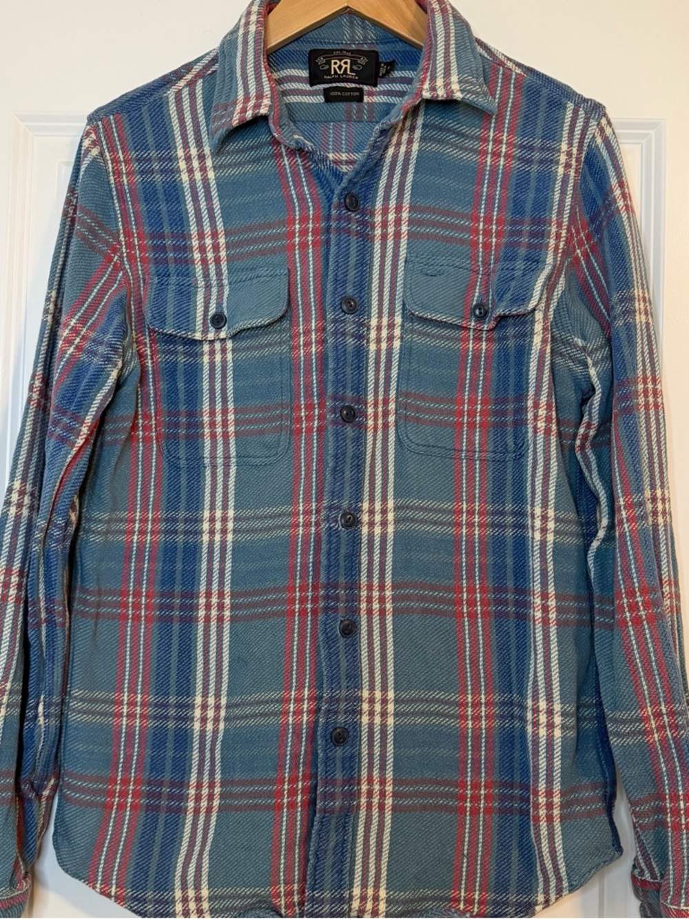 Vintage Ralph Lauren Double RL Flannel Long Sleeve Button Up Shirt